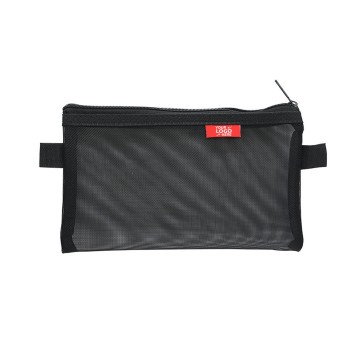 Transparent Zipper Mesh Pencil Bag